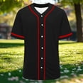 thumbnail image 3 of CQONEPT Baseball Jersey Tops for Women Short Sleeve Shirt Button Up Summer Tops Casual Sportswear Athletic Tee Uniform Sky Blue L, 3 of 6
