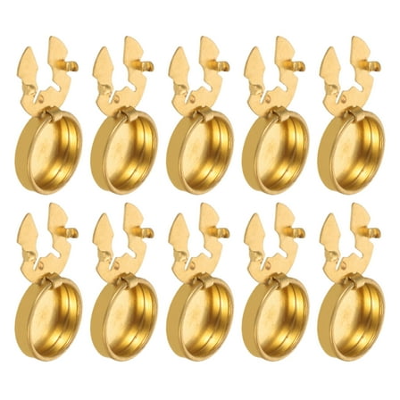 OULII Yellow Copper Button Covers Secure Fit Sewing Fasteners for Versatile Use 10Pcs