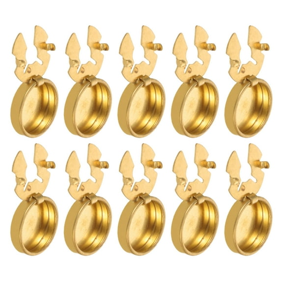 OULII Yellow Copper Button Covers Secure Fit Sewing Fasteners for Versatile Use 10Pcs