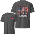 thumbnail image 2 of 9/11 25th Anniversary T-Shirt, Salute to Firefighters Short Sleeve Crew Neck Shirt, Fill The American Flag Pattern Inside The Numbers Patriotic 25th Memorial Tee, White XL, 2 of 4