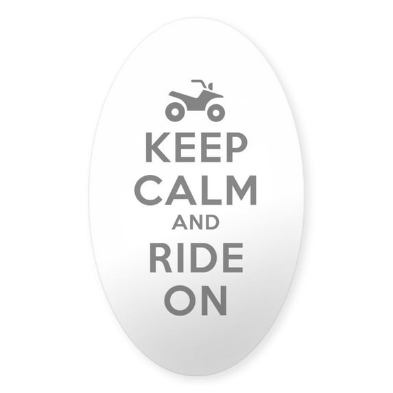 CafePress - Keep Calm Ride On - Sticker (Oval)