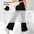 thumbnail image 5 of SAWOBUUN Womens V Cross Flare Leggings Yoga Pants High Waist Crossover Tummy Control Bootcut Workout Pants, 5 of 6