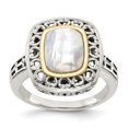thumbnail image 1 of Sterling Silver with 14K Gold Antiqued MOP Ring - Size 7, 1 of 1