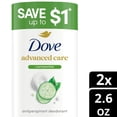 thumbnail image 5 of (2 pack) Dove Advanced Care Antiperspirant Deodorant Stick for 72-Hour Odor Protection Cool Essentials Pro-Ceramide Technology, 2.6 oz Twin Pack, 5 of 15