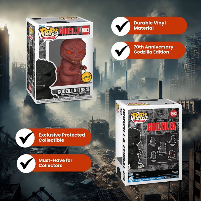Godzilla (1984) Funko Pop! Movies - 70th Anniversary - Chase L.E