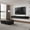 Black, variant on POVISON Modern Floating TV Stand with Coffee Table, Wood Living Room Set, Black, 78.74" Media Console+ 51.18" Coffee Table