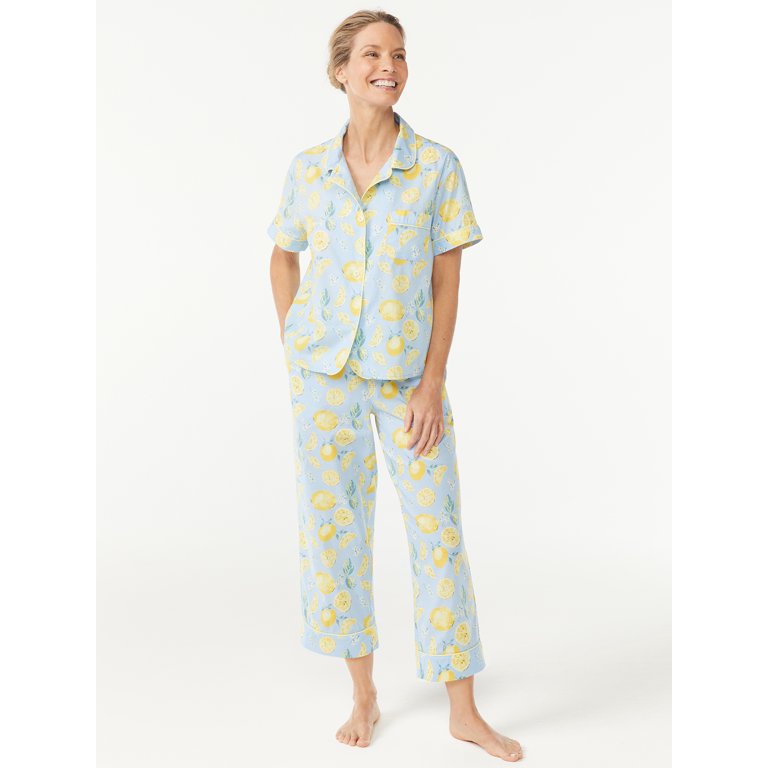 Joyspun Women's Woven Capri Pajama Pants, Sizes S to 3X - Walmart.com