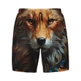 thumbnail image 4 of Lsque Mens Swim Trunks Floral Fox Pattern - Bathing Suit Compression Liner - Beach Swim Shorts Swimwear - (S-3XL) - Stretch Quick Dry -X-Large, 4 of 9