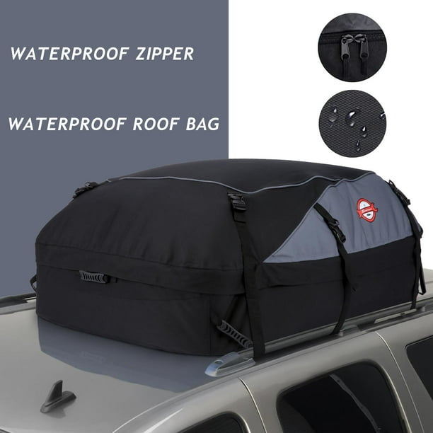 Car Roof Bag Cargo Carrier, 15 Cubic Feet Waterproof Car Top Carrier