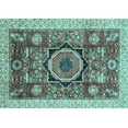 thumbnail image 1 of Ahgly Company Indoor Rectangle Abstract Light Blue Modern Area Rugs, 4' x 6', 1 of 4