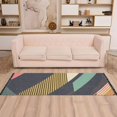 thumbnail image 2 of Yayeee Runner Rug for Bedroom 2'x6' Machine Washable Hallway Non Slip Mat, Green Geometric, 2 of 8