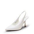 thumbnail image 1 of Zapatos de Tacón Bajo con Tira Trasera Blancos para Mujer DREAM PAIRS, 1 of 7