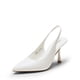 thumbnail image 1 of Zapatos de Tacón Bajo con Tira en el Talón para Mujer DREAM PAIRS Blancos, 1 of 7