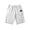 AB221 White, variant on Mens Casual Shorts Solid Color Elastic Waist Straight Leg Shorty Breathable Soft Male Daily Work Office Shorts White Size S