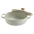 thumbnail image 6 of Denmark Tools for Cooks 3-Quart Stoneware Casserole Pan Baking Dish with Lid, White, 6 of 8