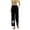 Black, variant on Admvng Pants for Women Floral Embroidered Drawstring Casual Trousers with Pockets