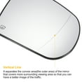 thumbnail image 4 of Unique Bargains 1 Pcs Reemplazo de vidrio del espejo retrovisor derecho calefaccionado blanco con ajuste trasero para Jeep Cherokee, 4 of 6