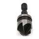 thumbnail image 5 of Juego de 3 brocas de chaflán de 90 grados y 5 flautas para madera, metal de cambio rápido Broca de chaflán hexagonal de 1/4"Acero al carbono Herramienta de corte de chaflán para carpintería 12/16/19, 5 of 5