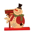 thumbnail image 3 of Adornos navideños de madera Centro de mesa Colección de manualidades Mesa Navidad Muñeco de nieve, 3 of 9
