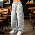 thumbnail image 5 of QQZ Wide Leg Palazzo Pants For Men, Elastic Drawstring Corduroy Casual Pants For Daily Walking Travel Weekend Wear, 5 of 9