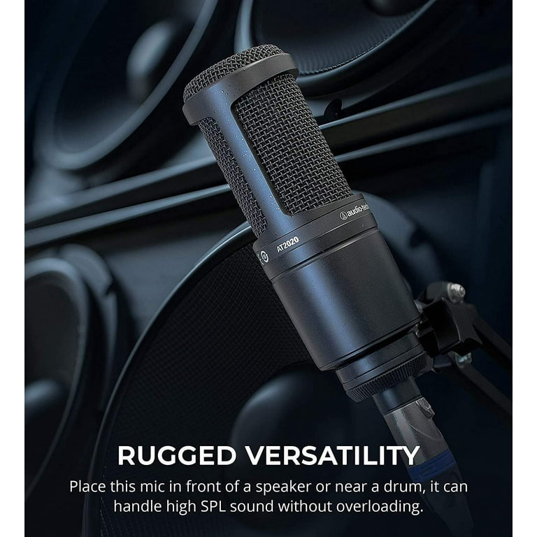 Audio Technica AT2020 Condenser Microphone with Behringer U-PHORIA 
