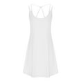 thumbnail image 6 of USSUMA Spring Dresses for Women 2025 Summer Dress Sleeveless Crew Neck Casual Solid Color Camisole Loose Fit Maxi Dress Vintage Skirts Fashion Dresses Street Sales White Dress Size-XXL, 6 of 6