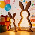 thumbnail image 4 of Adorable Rabbit Night Light Wooden Material Soft Glow Dimmable for Bedroom Desktop Nursery, 4 of 4