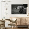thumbnail image 5 of Elephant Stock Isle Of Skye Highland Cattle Bw Wall Art - Horizontal Canvas Wall Art - Living Room Wall Decor - Animal Canvas - Gray And Black Decor By Christian Heeb - 39" x 26", 5 of 8