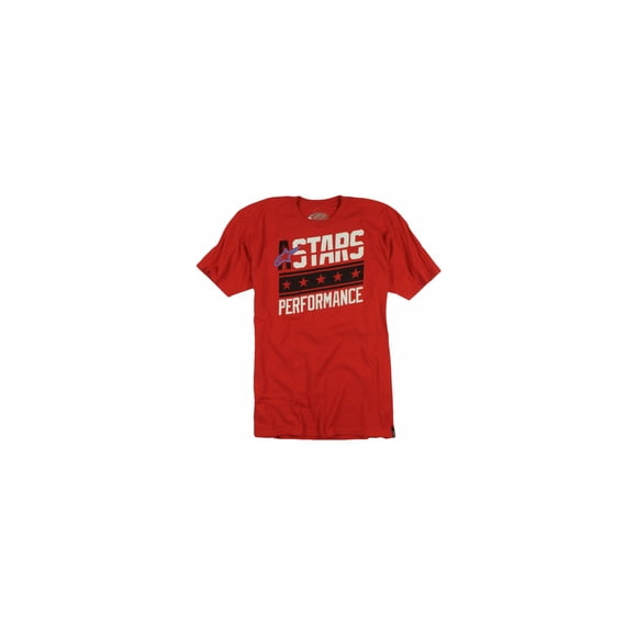 Camiseta gráfica Stars Performance para hombre, roja, mediana