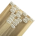 thumbnail image 3 of SHCKE Clip in Hair Extensions 26 Inch Hairpieces 8 Pieces Set Clip On Hair Extension Straight Double Weft Hair Extensions Synthetic Hairpiece for Women Ash Blonde Mix Bleach Blonde, 3 of 6