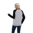 thumbnail image 6 of WIHOLL Women's Long Sleeve Shirts Fashion Striped Raglan T-Shirt Casual Loose Fit Crewneck Pullover Top 2026 Fall Sweatshirts for Women, 6 of 9