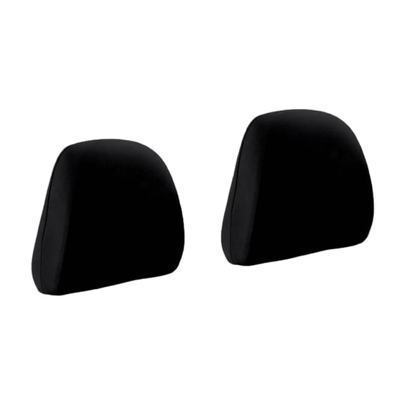 2 PCS Car Seat Headrest Cover, 11" x 10.2" Knitted Stretch Breathable Fully Surrounded Simple Dust Cover, Reusable Flexible Headrest Protector, Universal for Most Cars (Black)