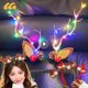 thumbnail image 2 of par de sombreros navideños, accesorios luminosos de moda con forma de cuerno de ciervo, horquilla con iluminación constante, diadema, regalos de navidad, 2 of 4