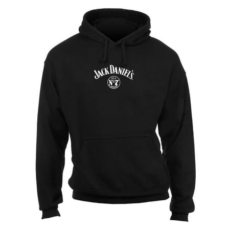 Jack Daniels Men's Black Label Pullover Hooded Sweatshirt - Black