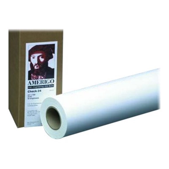 PM Company Amerigo Copy-20 - Lisse - Blanc - Rouleau (30 Po x 500 Pieds) 20 Lb - 2 Rouleau(x) Papier Adhésif