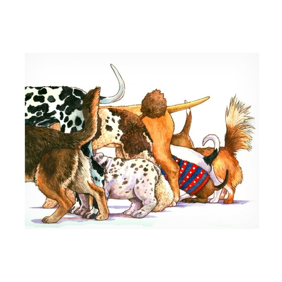 Wendy Edelson 'Dog Tails' Canvas Art