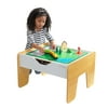 KidKraft Reversible Wooden Activity Table with Board and Train Set, Gray & Natural, for Ages 3+ Years
