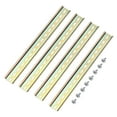 thumbnail image 1 of Unique Bargains DIN Rail Slotted Iron Mounting Guide 12 Inch x 1.4 Inch x 0.3 Inch Iridescent 4 Pcs, 1 of 4