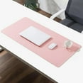 thumbnail image 3 of Naierhg Mouse Pad with Fastening Strap Reversible Easy to Clean Smooth Surface Non-Slip Large Desk Blotter Waterproof PVC Faux Leather Desk Table Protector Office Supplies, 3 of 7
