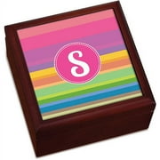 Personalized Rainbow Stripes Stripes Keepsake Box