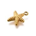 thumbnail image 2 of 20pcs 304 Stainless Steel Charms Real 14K golden Plated Starfish 12x9x2mm Hole: 1.4mm, 2 of 3