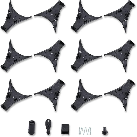 72pcs Tie Clips DIY Hardware Fastener for Clip on Tie Including Triangle Plastic Tie Clips Black Black