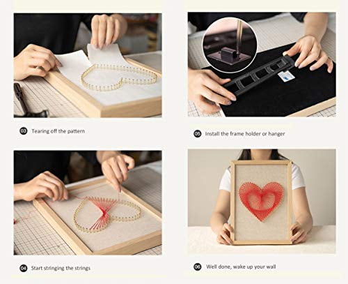 RM Studio DIY String Art Kit with All Necessary Accessories and Frame for Kids Students, Adult Crafts Kit, Home Wall Decorations Unique Gift (Rainbow)