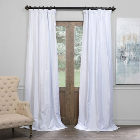 Ice 50 X 96 Inch Blackout Vintage Textured Faux Dupioni Silk Curtain