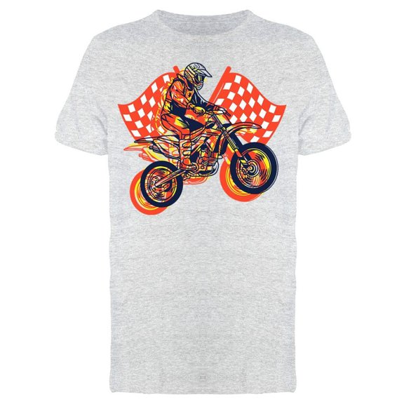 Flames Flags And Supermoto Tee Men's -Image by Shutterstock