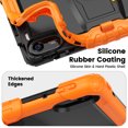 thumbnail image 6 of XYX for Xiaomi Redmi Pad 2 Case 11 inch, 3in1 Heavy Duty Shockproof Tablet Cover with Stand, Shoulder Strap, Orange, 6 of 7