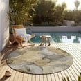 thumbnail image 6 of Addison Rugs Chantille Indoor/Outdoor Transitional Watercolors Brown Washable Round Rug, 8' x 8', 6 of 6