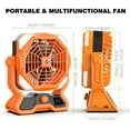 thumbnail image 5 of Roykaw Rechargeable Camping Fan w/LED, 20000 mAH Battery Fan, 36 Hrs Work, Cordless Remote Control, 5 of 9