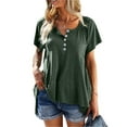 thumbnail image 2 of Sngxgn Women's Crop Tops Short Sleeve Shirts Casual Running T-Shirts(Green,L), 2 of 9