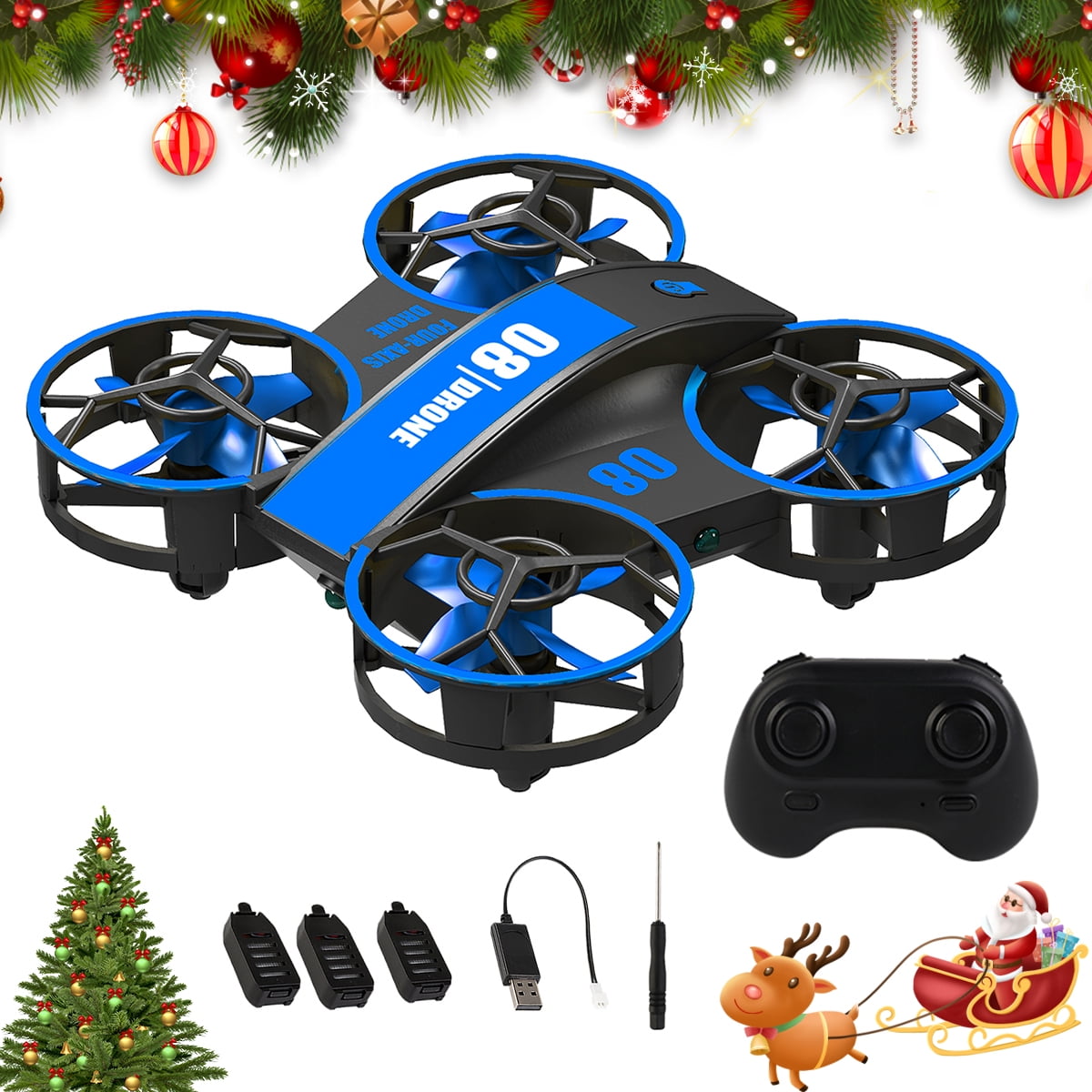 RC Quadcopter Beginner Drone Indoor Helicopter Altitude Hold Mini Drone for Kids Headless Mode 3D Flip Gift Choice with 3 Battery 3 Speed Mode-Green 